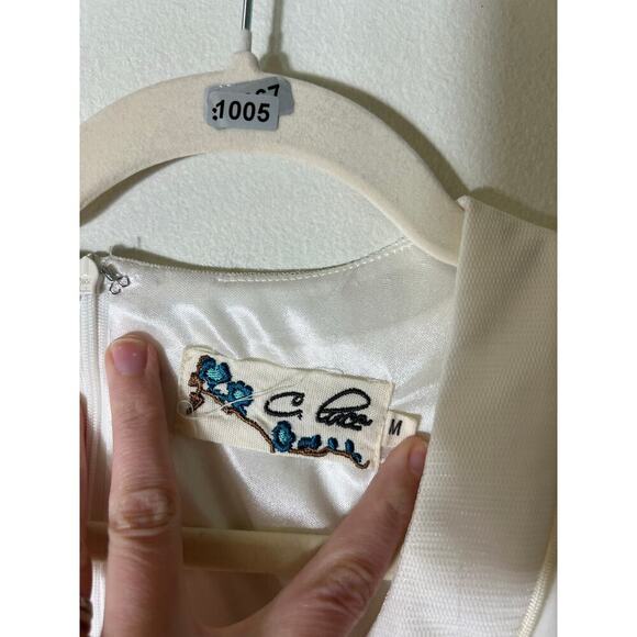 C. Luce White Sheer Sleeveless Mini Dress Sz M - Picture 3 of 3